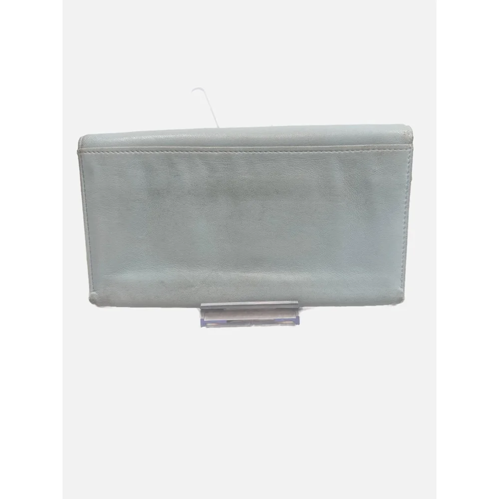 Burberry Baby Blue Leather Wallet with Nova Check Interior - Picture 2 of 9